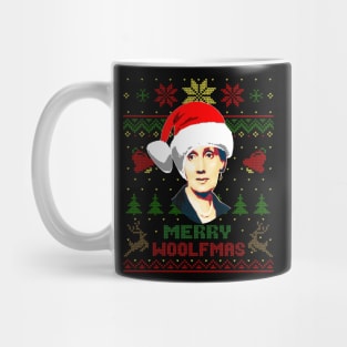 Virginia Woolf Merry Woolfmas Funny Christmas Mug